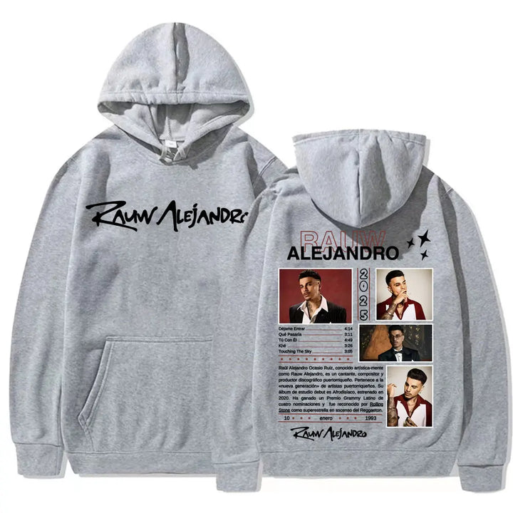 Rapper Rauw Alejandro 2025 Tour Merch Pullovers Men Women Fashion Trend High Quality Hoodies Casual Fleece Bodywarmer Sweatshirt