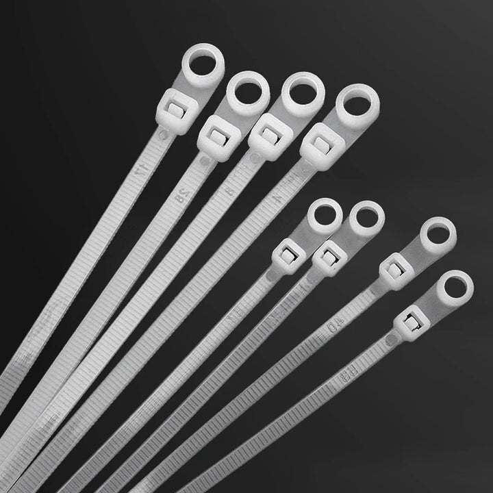100Pcs/pack Heavy Duty Cables Fastening Rings Loop Hardware Organizer Wire Straps Self Locking Nylon Cable Ties Plastic Cord Tie