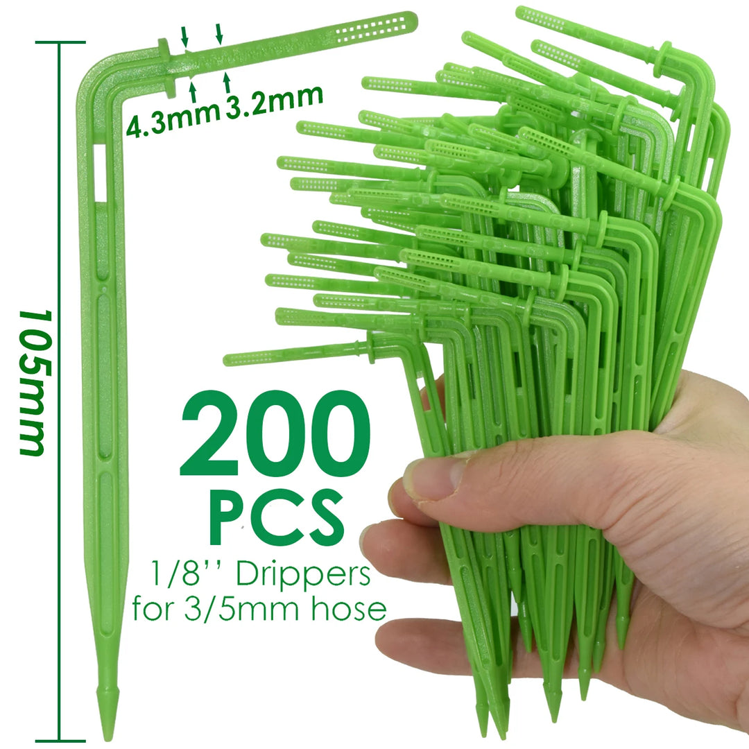 KESLA Garden 2L/H Drip Irrigation Watering Saving System Kit Drop by Drop Drippers 3/5mm Hose for Plant Potted Bonsai Vegetables
