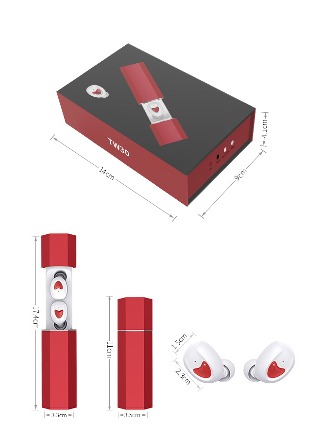 Steel bar inner ear cordless earbuds