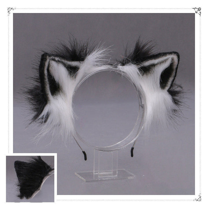 Japanese-inspired Lolita-style Plush Animal Ear Headband Handcrafted