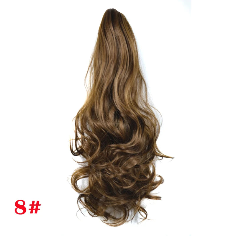 Synthetic Claw Clip On Ponytail Wavy False Hair Extension Hairpiece for Women Accessories