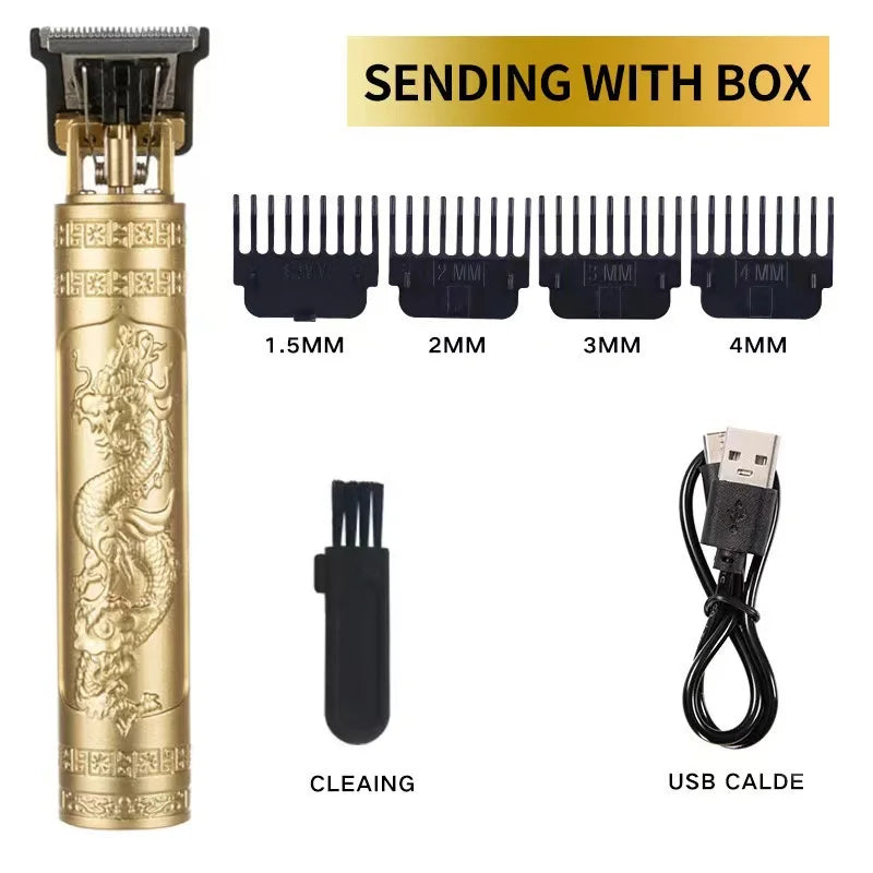 Vintage T9 Hair Clipper Beard Shaving Body Hair Trimmer Clippers Electric Men Haircut Machine 0mm Barber Shaver