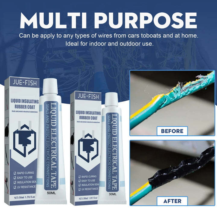 50/30ml Liquid Insulating Tape Repair Rubber Electrical Wire Cable Coat Fix Line Glue Wide Range Liquid Insulation Paste