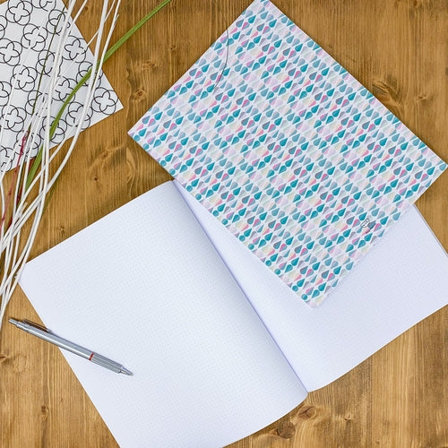 Dotted notebook, 108 page, soft touch cover, A4/A5/A5 pad, 24 color