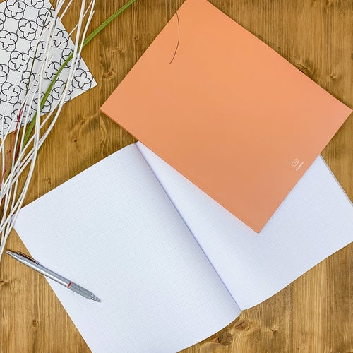 Dotted notebook, 108 page, soft touch cover, A4/A5/A5 pad, 24 color