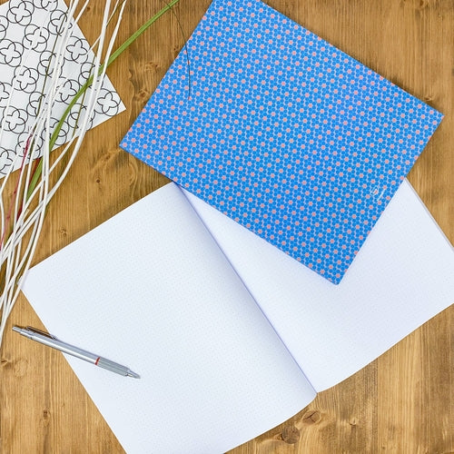 Dotted notebook, 108 page, soft touch cover, A4/A5/A5 pad, 24 color