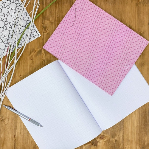 Dotted notebook, 108 page, soft touch cover, A4/A5/A5 pad, 24 color