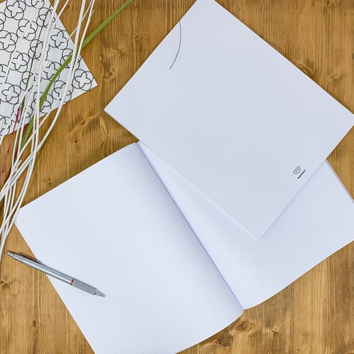 Dotted notebook, 108 page, soft touch cover, A4/A5/A5 pad, 24 color