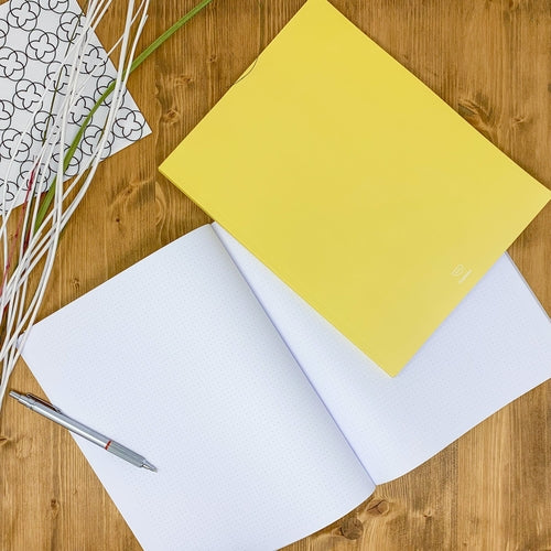Dotted notebook, 108 page, soft touch cover, A4/A5/A5 pad, 24 color