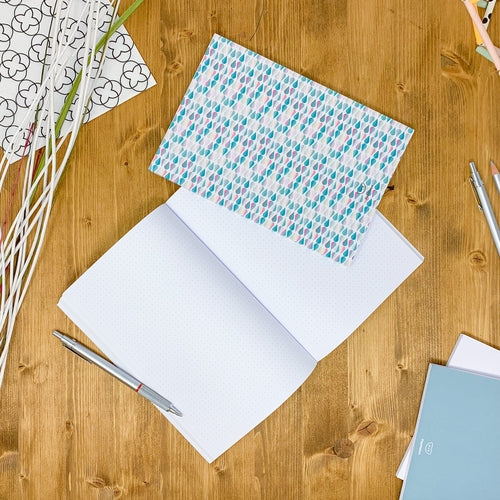 Dotted notebook, 108 page, soft touch cover, A4/A5/A5 pad, 24 color
