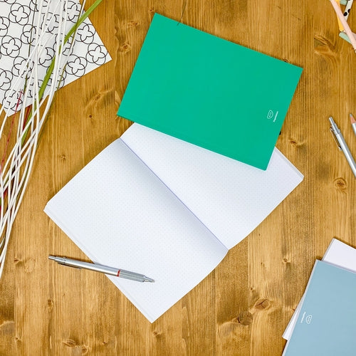Dotted notebook, 108 page, soft touch cover, A4/A5/A5 pad, 24 color