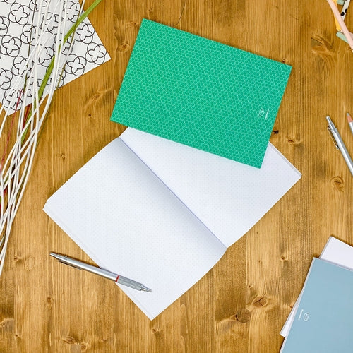 Dotted notebook, 108 page, soft touch cover, A4/A5/A5 pad, 24 color