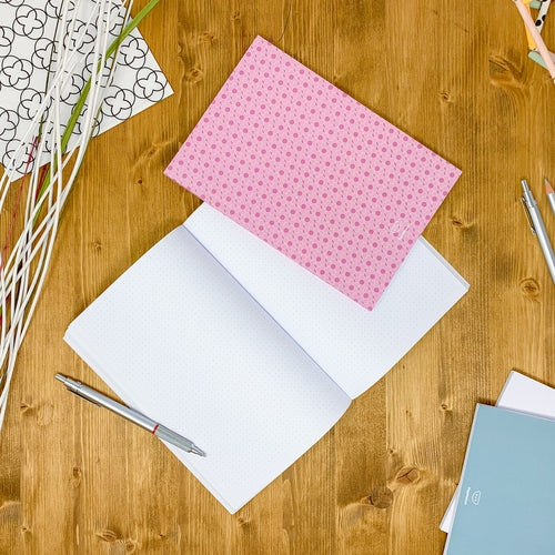 Dotted notebook, 108 page, soft touch cover, A4/A5/A5 pad, 24 color
