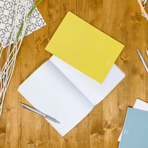 Dotted notebook, 108 page, soft touch cover, A4/A5/A5 pad, 24 color