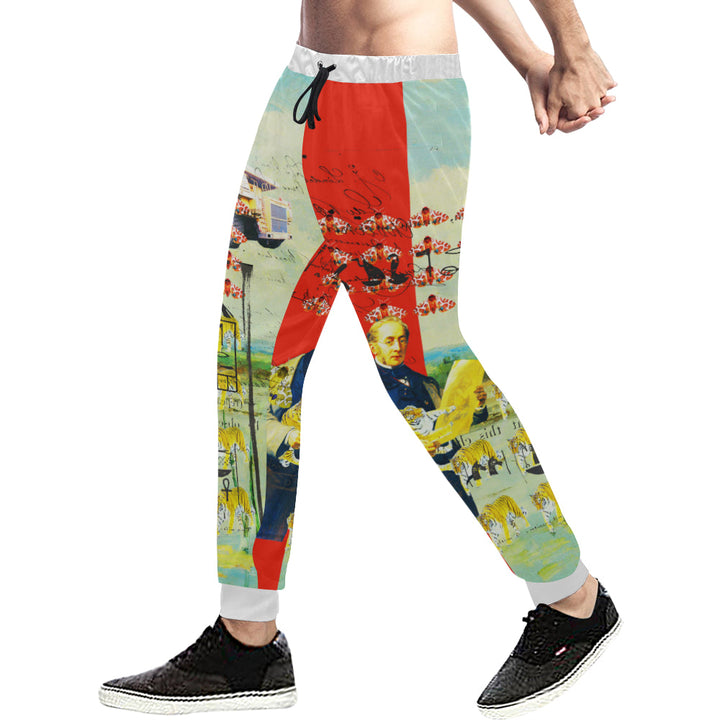 ACCORDING TO PLAN. Men's All Over Print Sweatpants