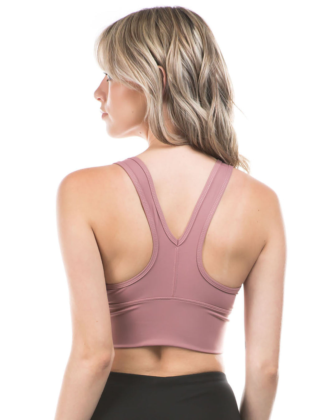 Deep V Drawstring Sports Bra