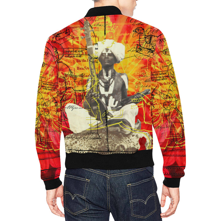 THE SITAR PLAYER All Over Print Bomber Jacket for Men