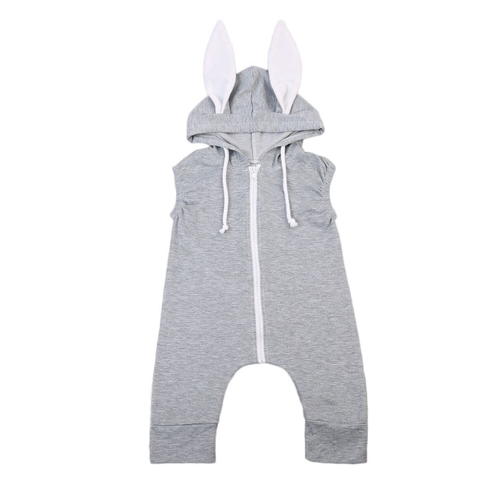 Babies Rabbit Ear Hooded Romper Kids Baby Girls