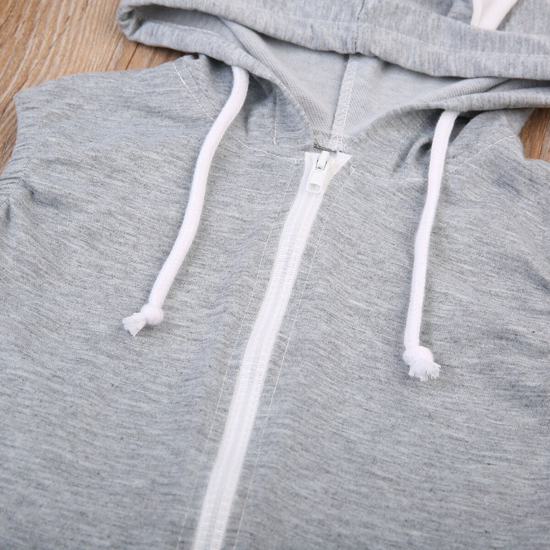 Babies Rabbit Ear Hooded Romper Kids Baby Girls