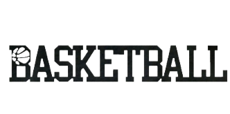 Basketball Word - Metal Wall Art