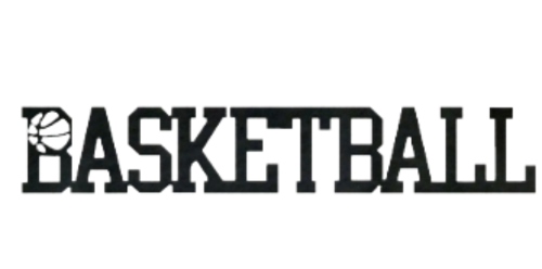 Basketball Word - Metal Wall Art