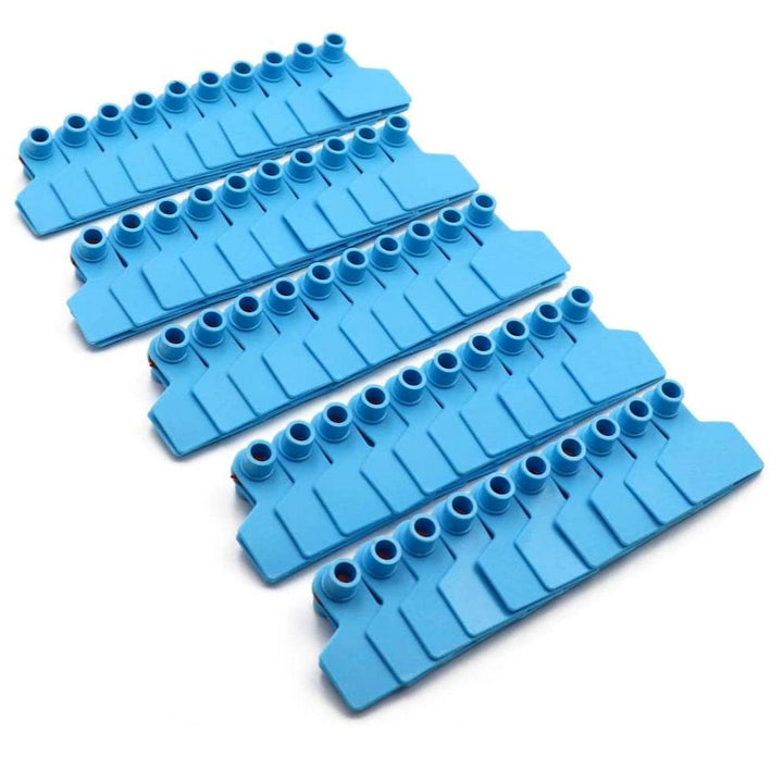 100x Cattle Ear Tags 5x4cm Set Cow Sheep Goat Blue Small Blank