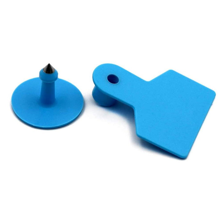 100x Cattle Ear Tags 5x4cm Set Cow Sheep Goat Blue Small Blank
