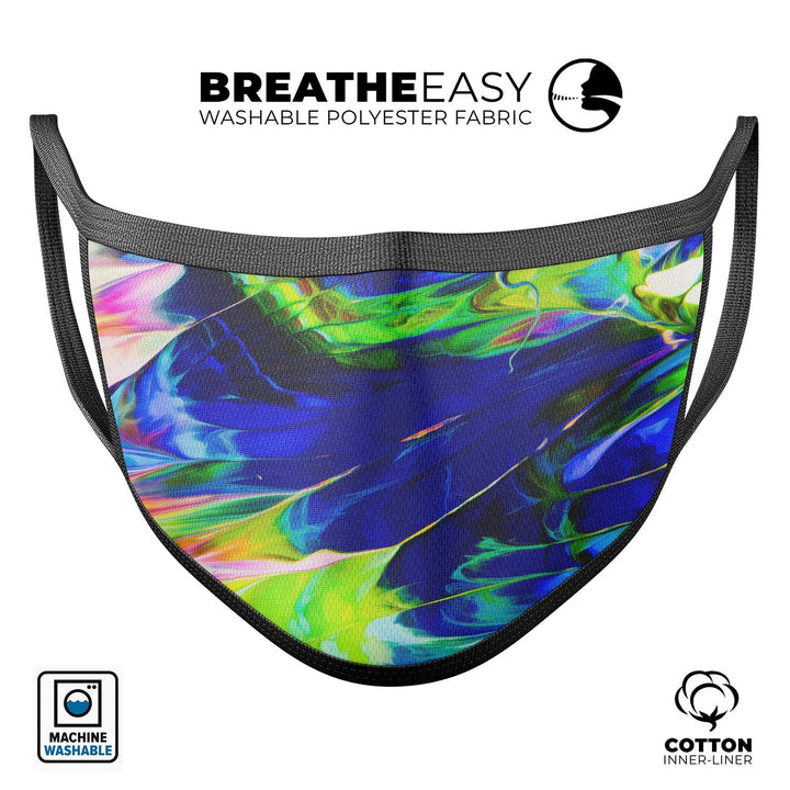 Blurred Abstract Flow V6 - Made in USA Mouth Cover Unisex Anti-Dust