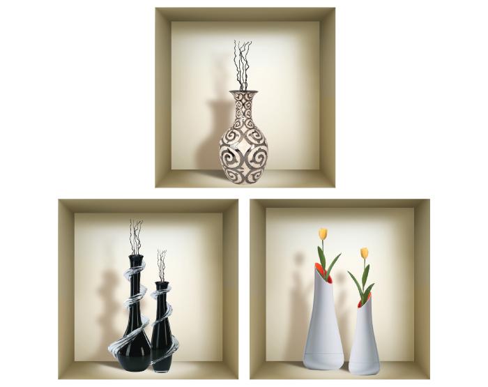 3D Niche Wall Art Decals - Set Of 3 | Easy To Apply, Stunning