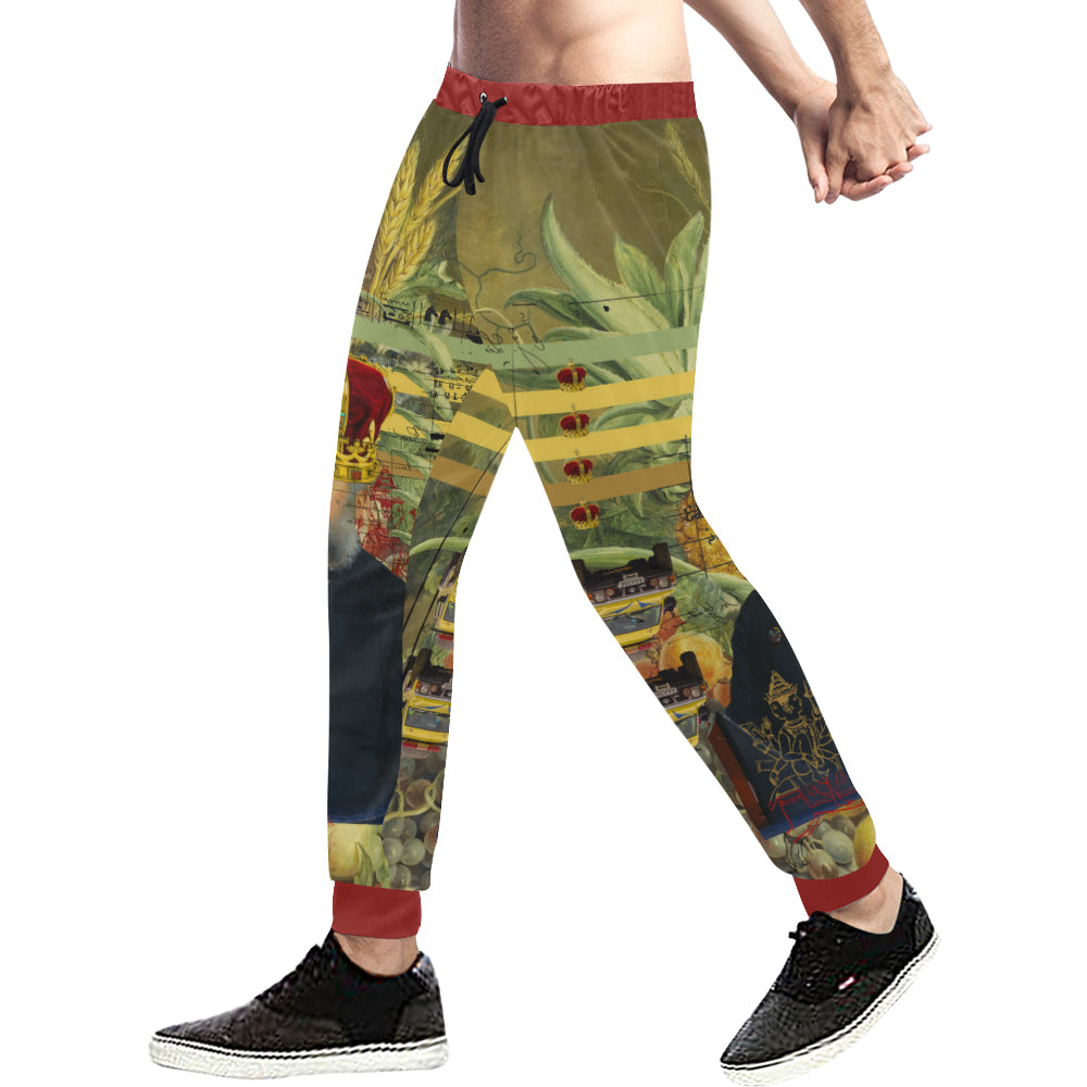 THE FOUR CROWNS Men's All Over Print Sweatpants