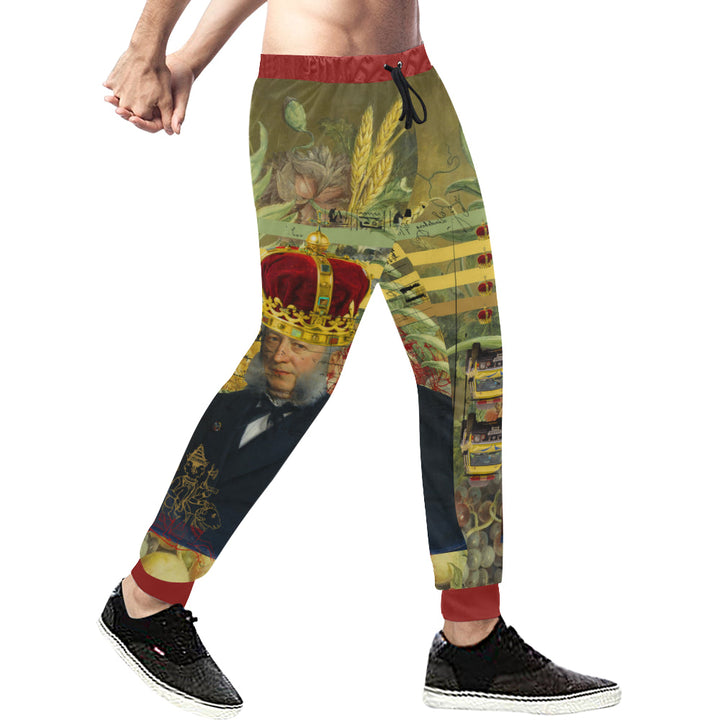 THE FOUR CROWNS Men's All Over Print Sweatpants