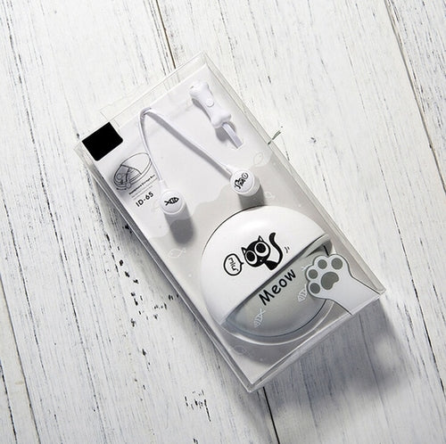 Cute Cat Cartoon Earphone 3.5mm In ear Stereo With