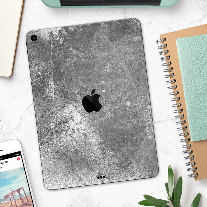 Distressed Silver Texture v2 - Full Body Skin Decal for the Apple iPad
