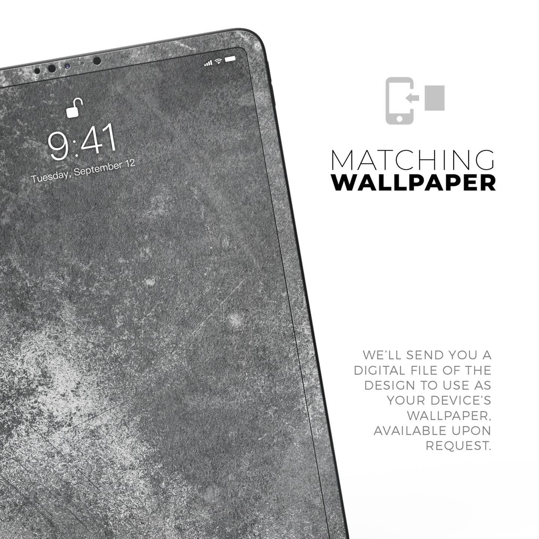 Distressed Silver Texture v2 - Full Body Skin Decal for the Apple iPad