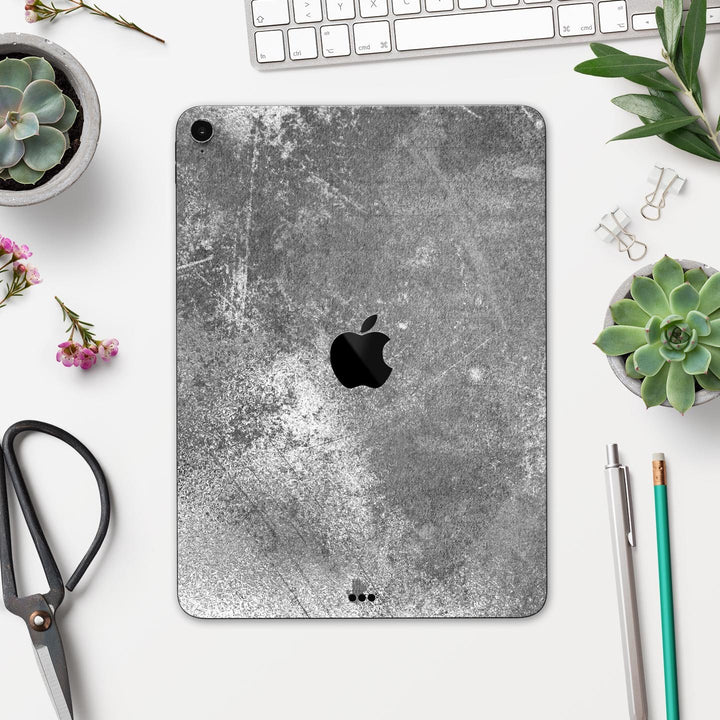 Distressed Silver Texture v2 - Full Body Skin Decal for the Apple iPad