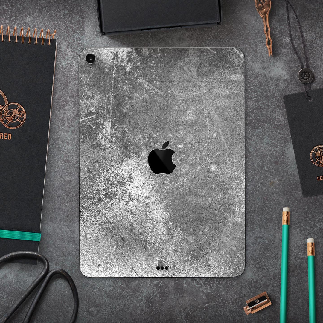 Distressed Silver Texture v2 - Full Body Skin Decal for the Apple iPad