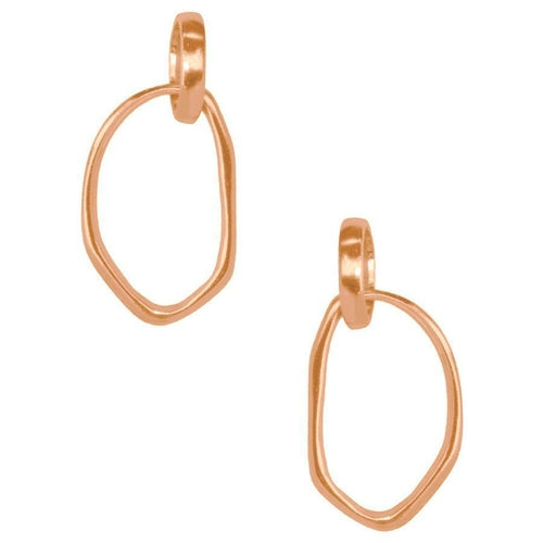 Irregular link drop earrings