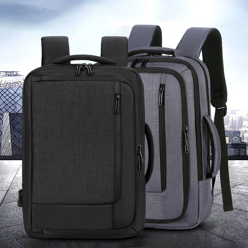 Men's Backpack Trendy Multifunctional Oxford Cloth Laptop Backpack USB