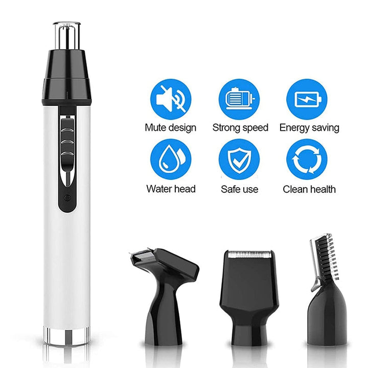 4 In 1 Mini Portable Nose Ear Eyebrow Trimmer Men's Electric Beard