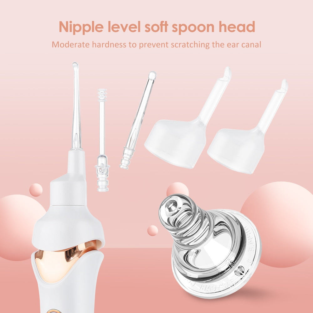 Electric Cordless Ear Pick Safe Vibration Painless Ear Cleaner Remover