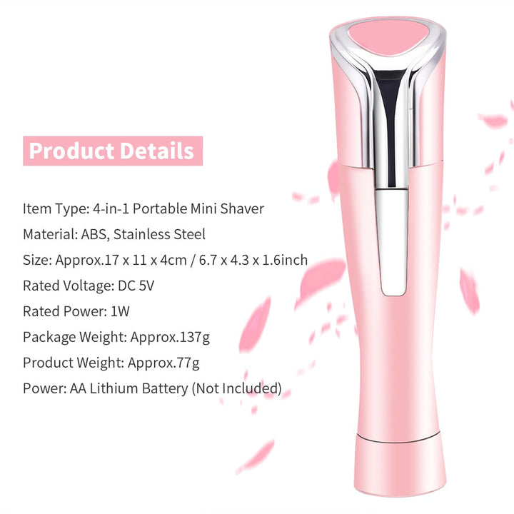 4-in-1 Portable Mini Electric Shaving Women Cutter Rotating Nose Ear
