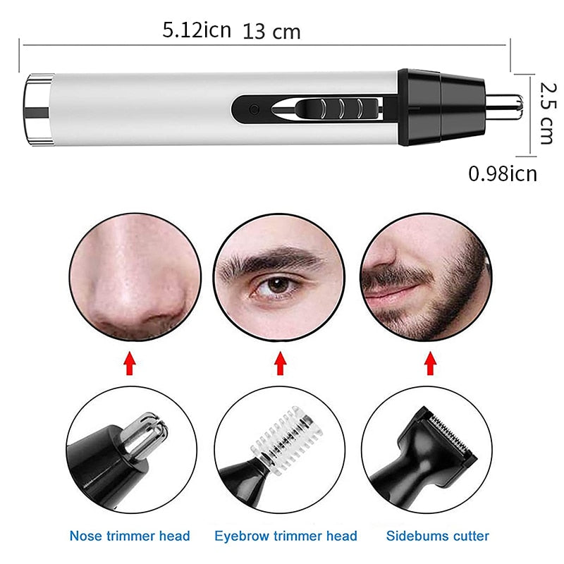 4 In 1 Mini Portable Nose Ear Eyebrow Trimmer Men's Electric Beard