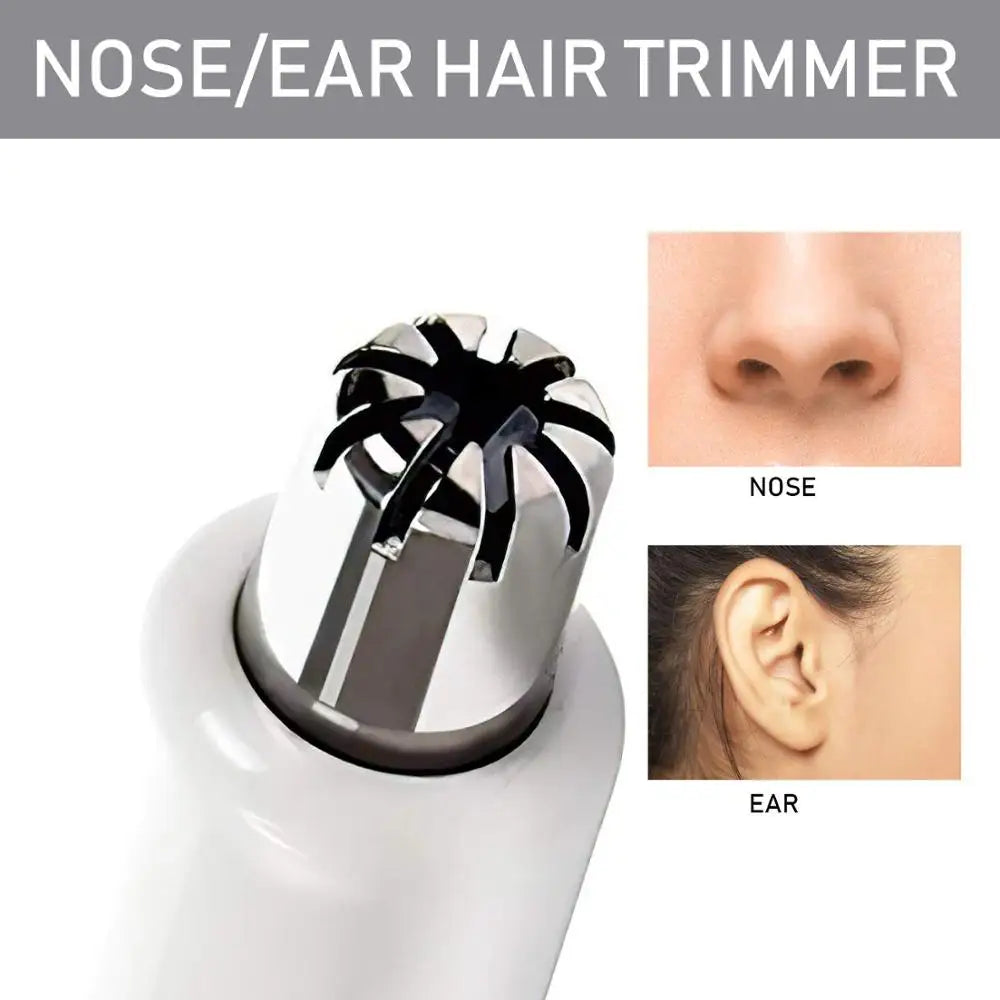 2-in-1 Facial Hair Trimmer Nose Ear Hair Shaver Trimmer Eyebrow