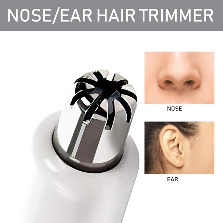 2-in-1 Facial Hair Trimmer Nose Ear Hair Shaver Trimmer Eyebrow