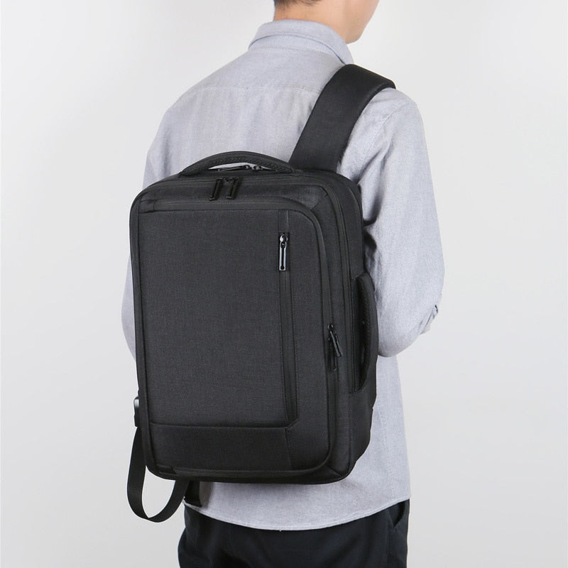 Men's Backpack Trendy Multifunctional Oxford Cloth Laptop Backpack USB