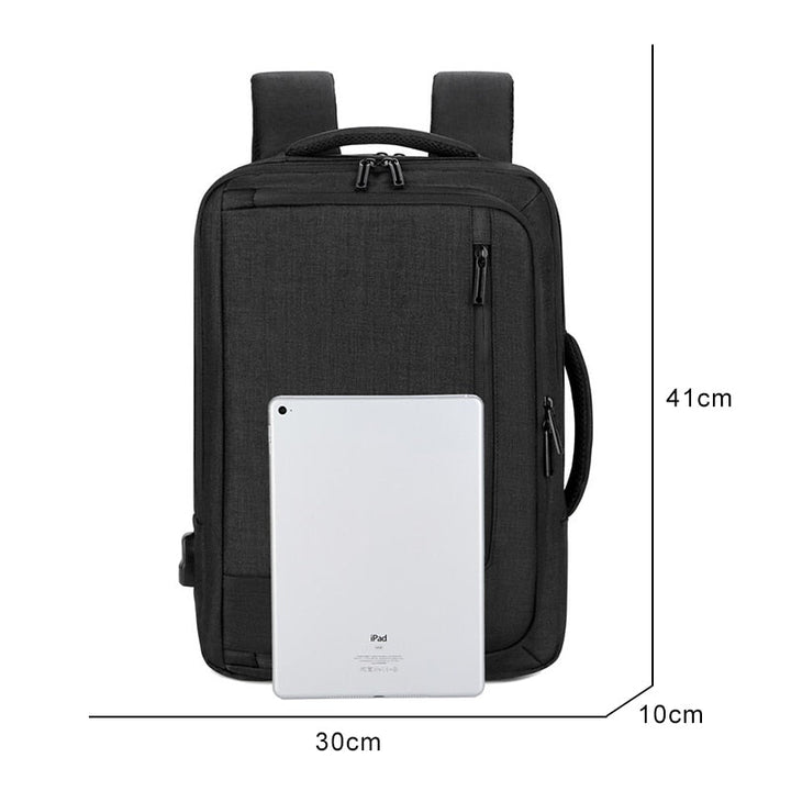 Men's Backpack Trendy Multifunctional Oxford Cloth Laptop Backpack USB