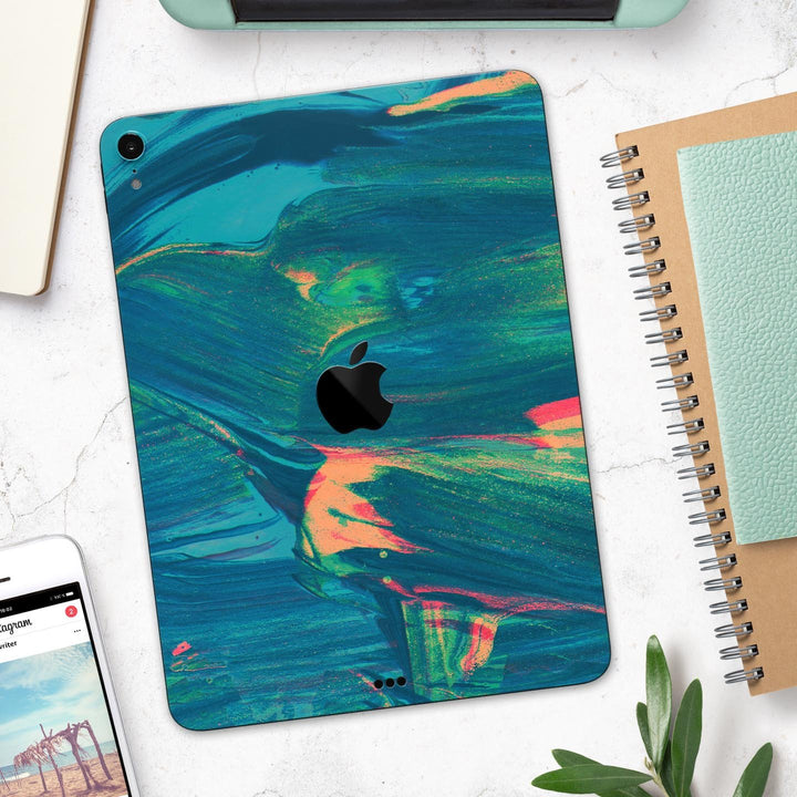 Liquid Abstract Paint Remix V89 - Full Body Skin Decal for the Apple