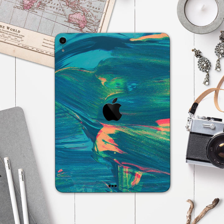 Liquid Abstract Paint Remix V89 - Full Body Skin Decal for the Apple