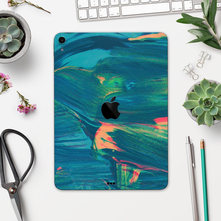 Liquid Abstract Paint Remix V89 - Full Body Skin Decal for the Apple